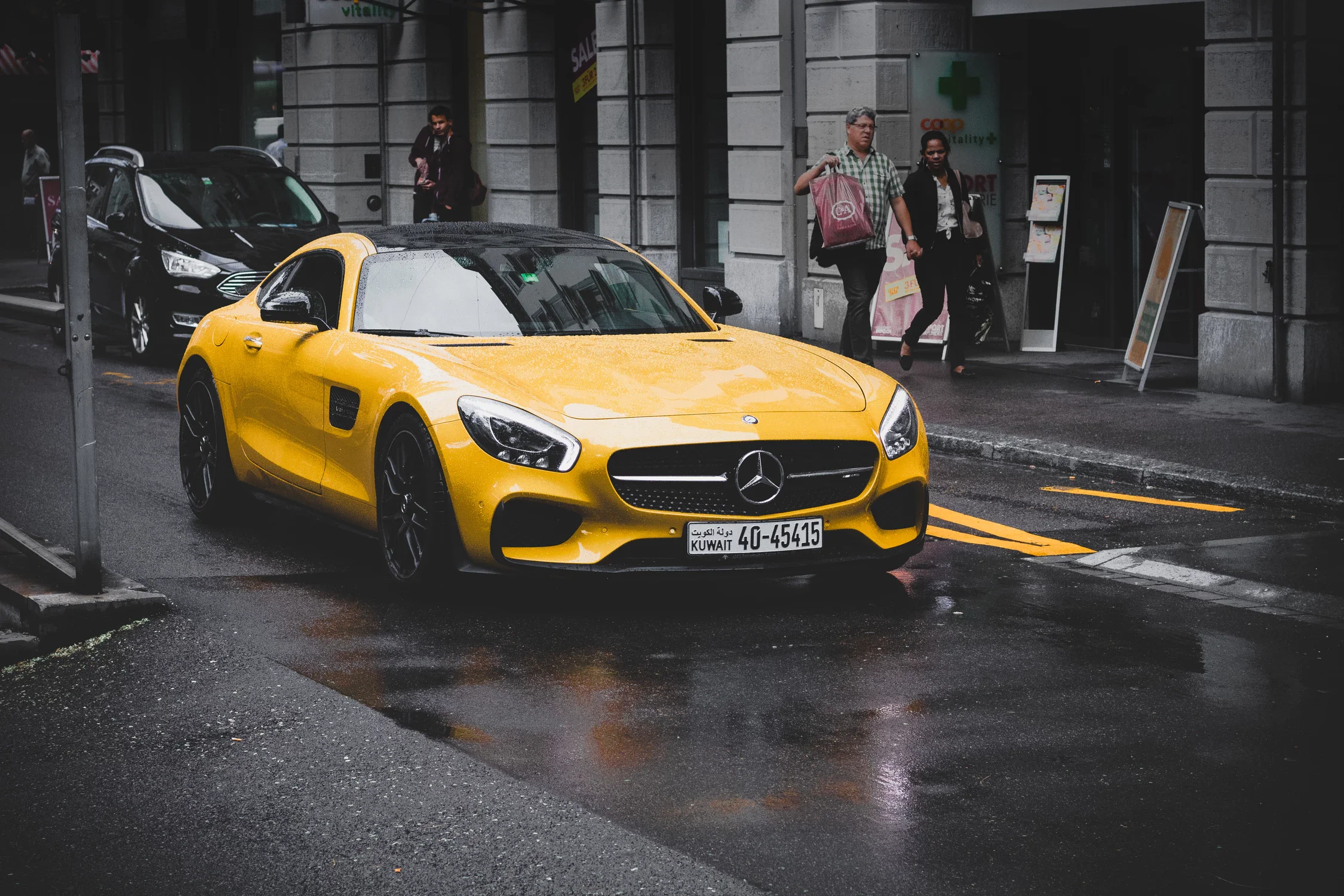 Mercedes on the road