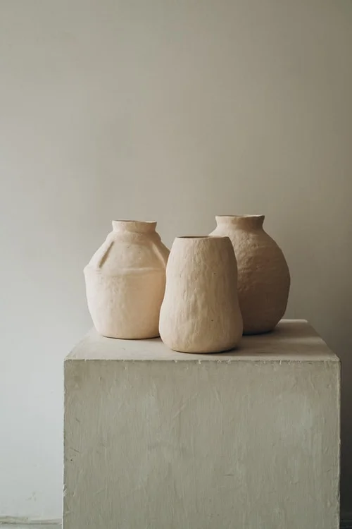 Rustic Vase Set — handmade clay vases